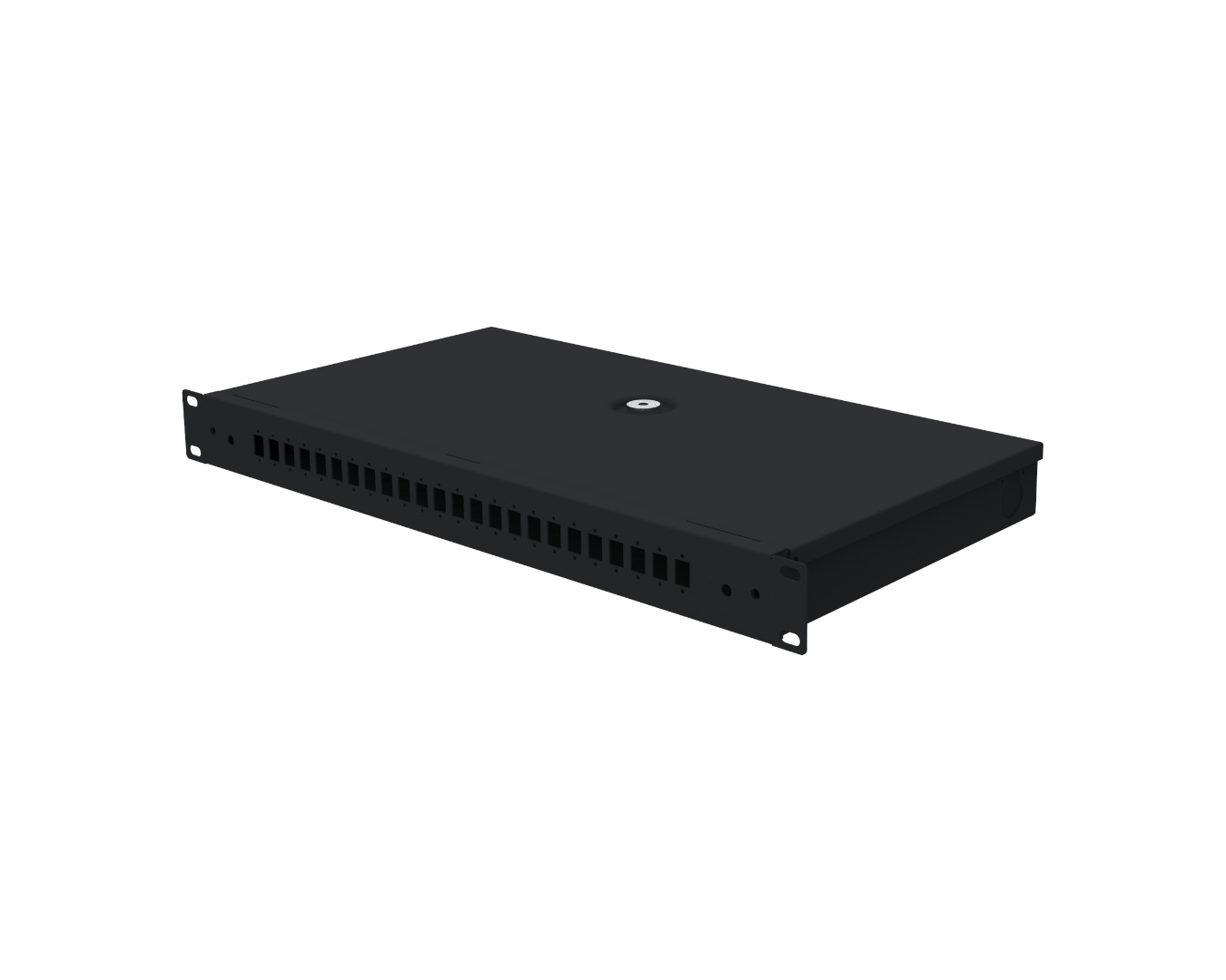 Fiber optic patch panels - solid: PSS-19"-240-1U-24-SCD-0K3-S-R9005